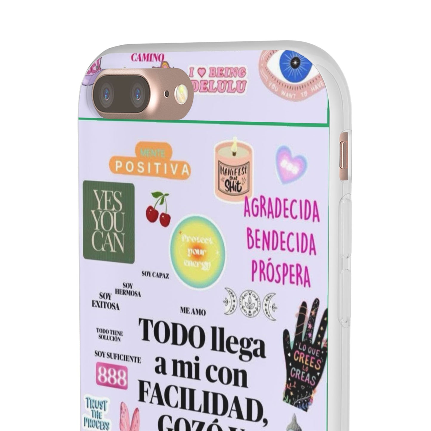 Positive Affirmation Flexi Cases for iPhone, Inspirational Phone Cover, Motivational Case, Gift for Her, Trendy Phone Protector