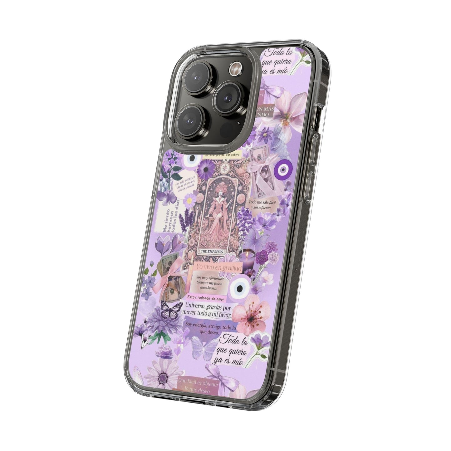 Beautiful Floral Phone Case, Clear Case, Cute Accessories, Gift for Her, Phone Protection, Trendy Tech