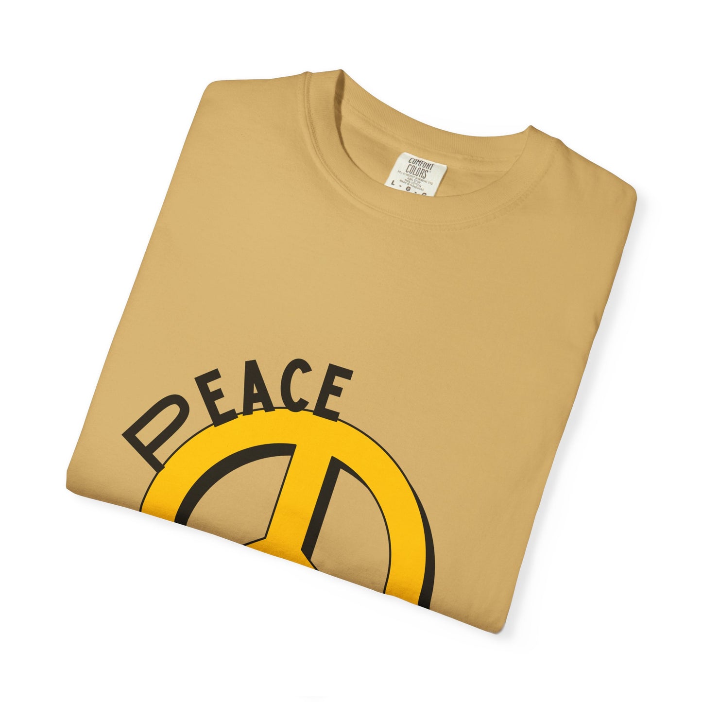 Peace Graphic Unisex T-Shirt - Garment-Dyed White Tee for Casual Vibes