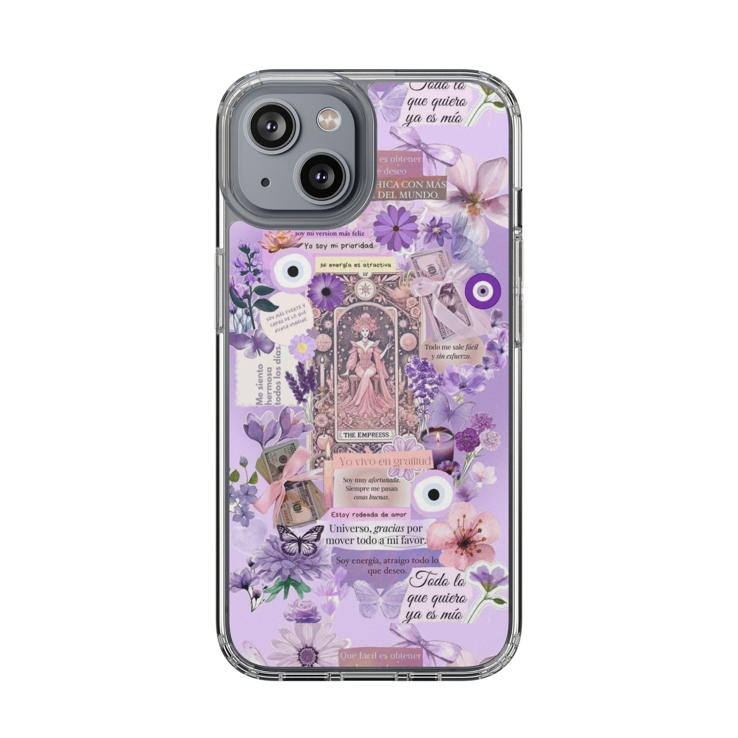 Beautiful Floral Phone Case, Clear Case, Cute Accessories, Gift for Her, Phone Protection, Trendy Tech