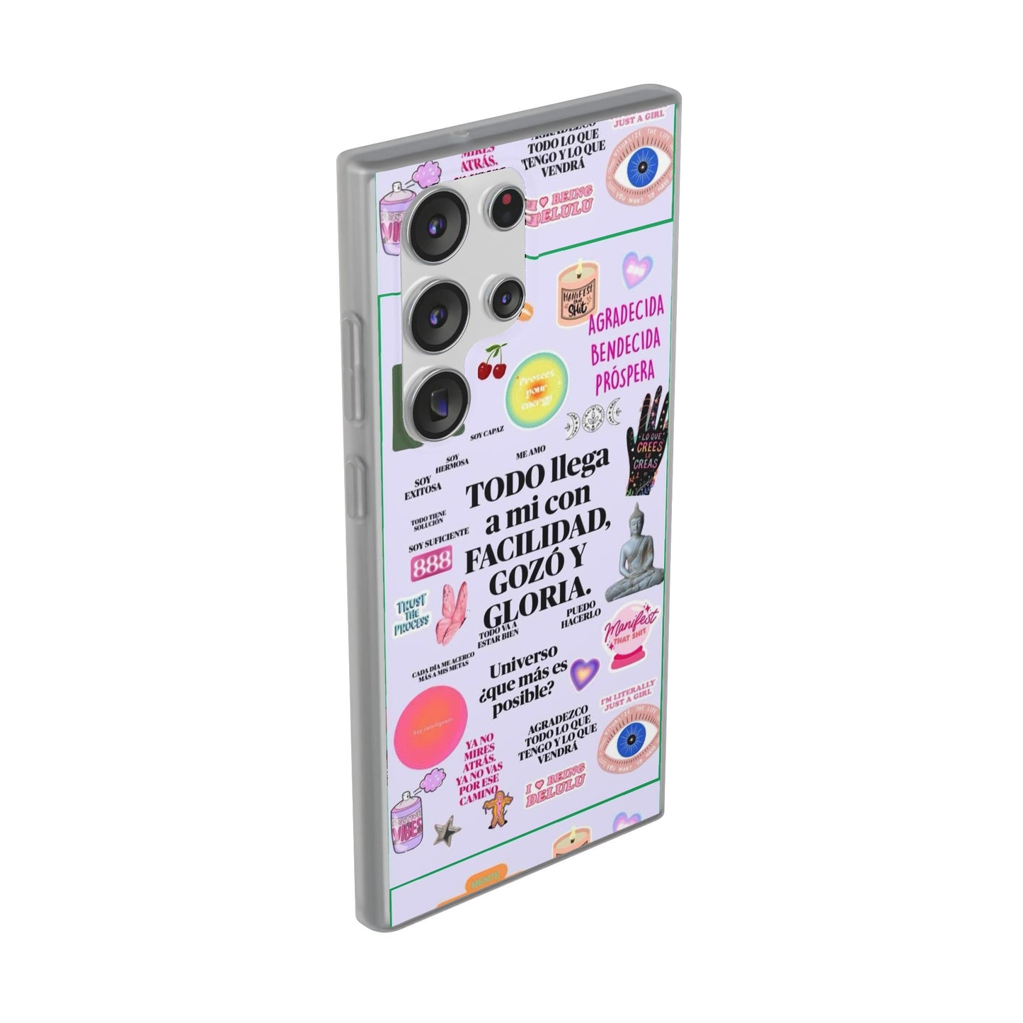 Positive Affirmation Flexi Cases for iPhone, Inspirational Phone Cover, Motivational Case, Gift for Her, Trendy Phone Protector