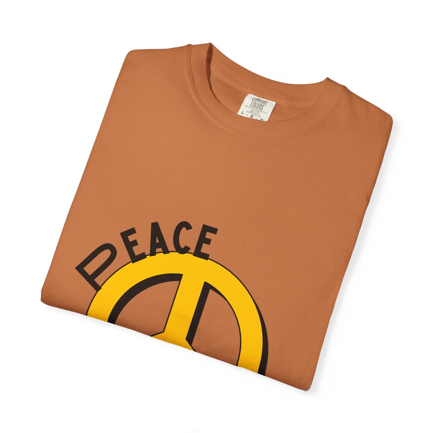 Peace Graphic Unisex T-Shirt - Garment-Dyed White Tee for Casual Vibes
