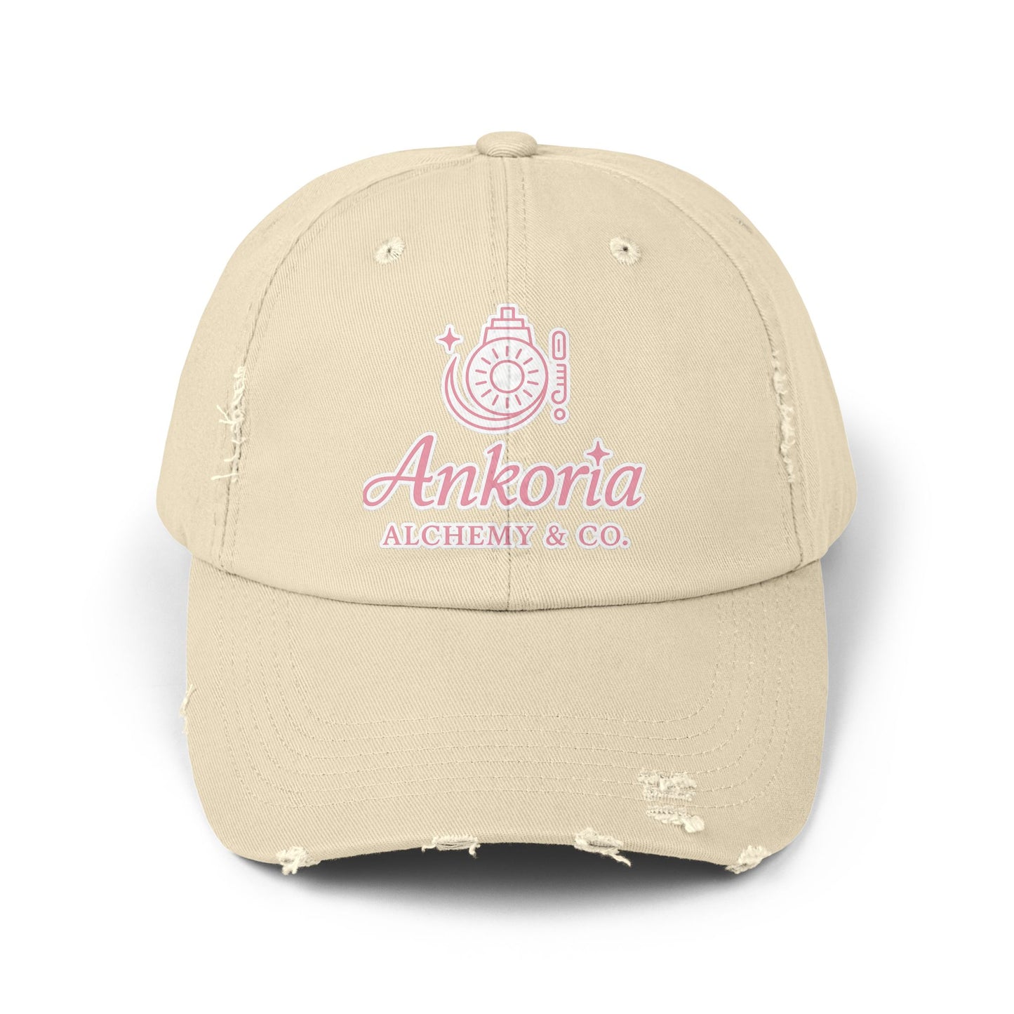 💖 Ankoria Alchemy  Signature Collection Distressed Unisex Cap - Trendy Casual Wear