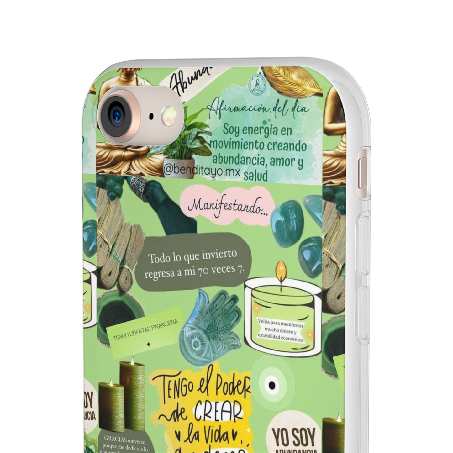 Vibrant Flexi Cases for Abundance Mindset | Phone Protection, Gift for Motivational Quotes, Spiritual Decor, Positive Vibes