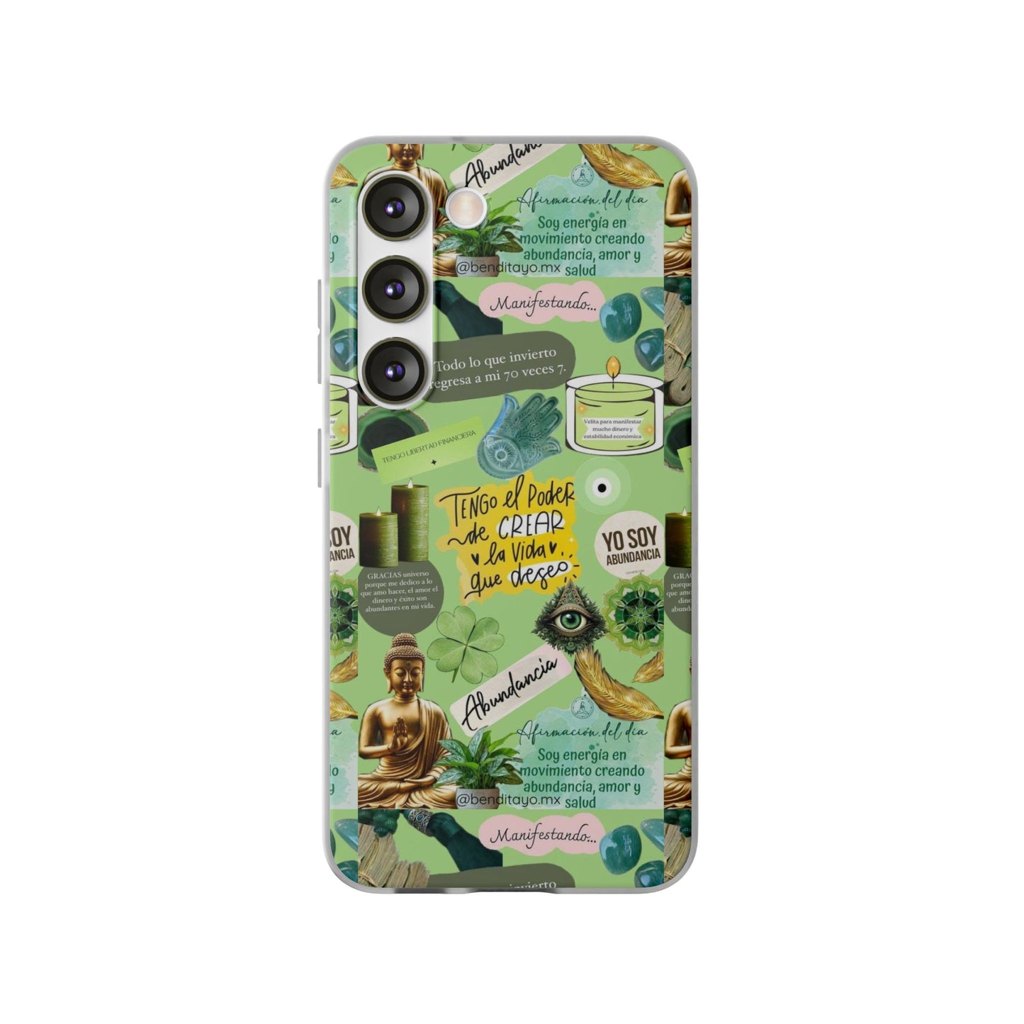 Vibrant Flexi Cases for Abundance Mindset | Phone Protection, Gift for Motivational Quotes, Spiritual Decor, Positive Vibes