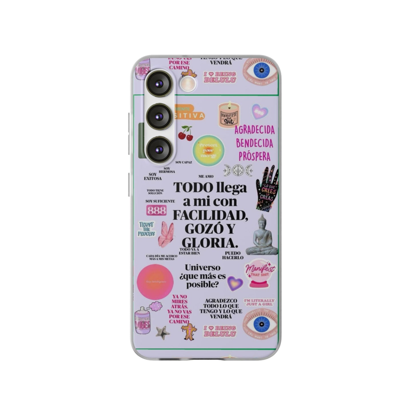 Positive Affirmation Flexi Cases for iPhone, Inspirational Phone Cover, Motivational Case, Gift for Her, Trendy Phone Protector