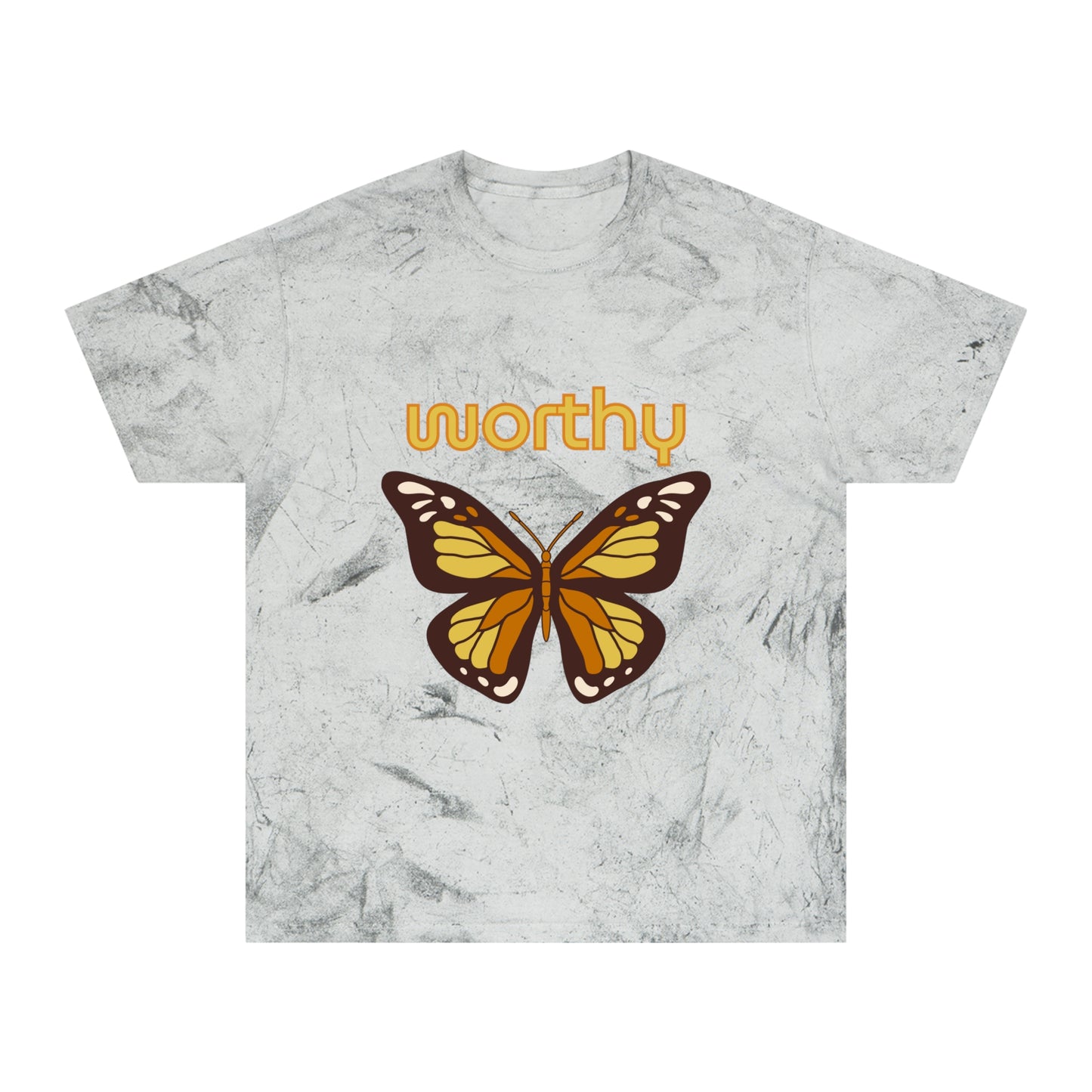 Worthy Butterfly Unisex Color Blast T-Shirt | Positive Vibes Apparel
