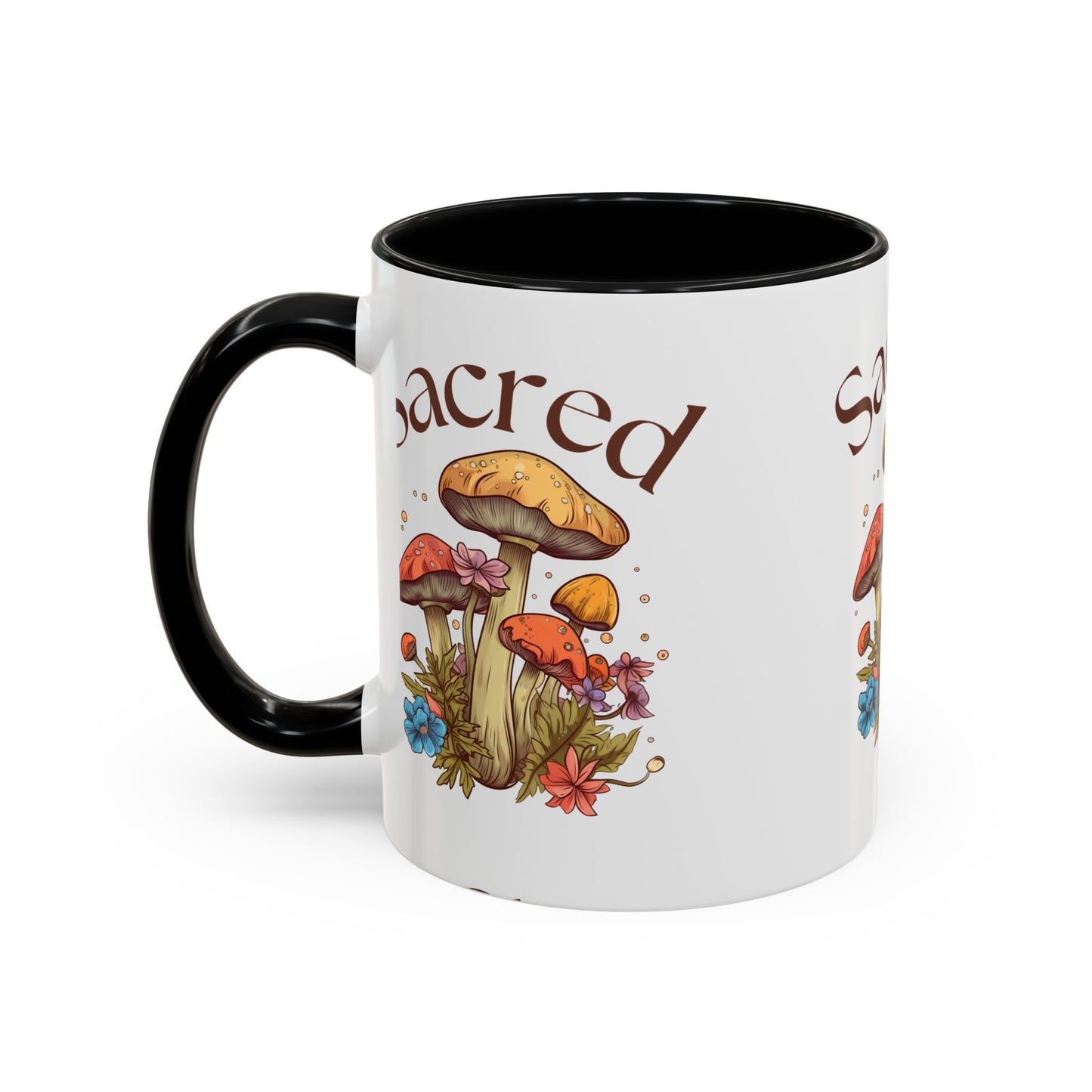 Sacred Mushrooms Coffee Mug | Boho Aesthetic Beverage Cup, Gift for Nature Lovers, Eco-Friendly Drinkware, Farmhouse Decor, Tea Mug