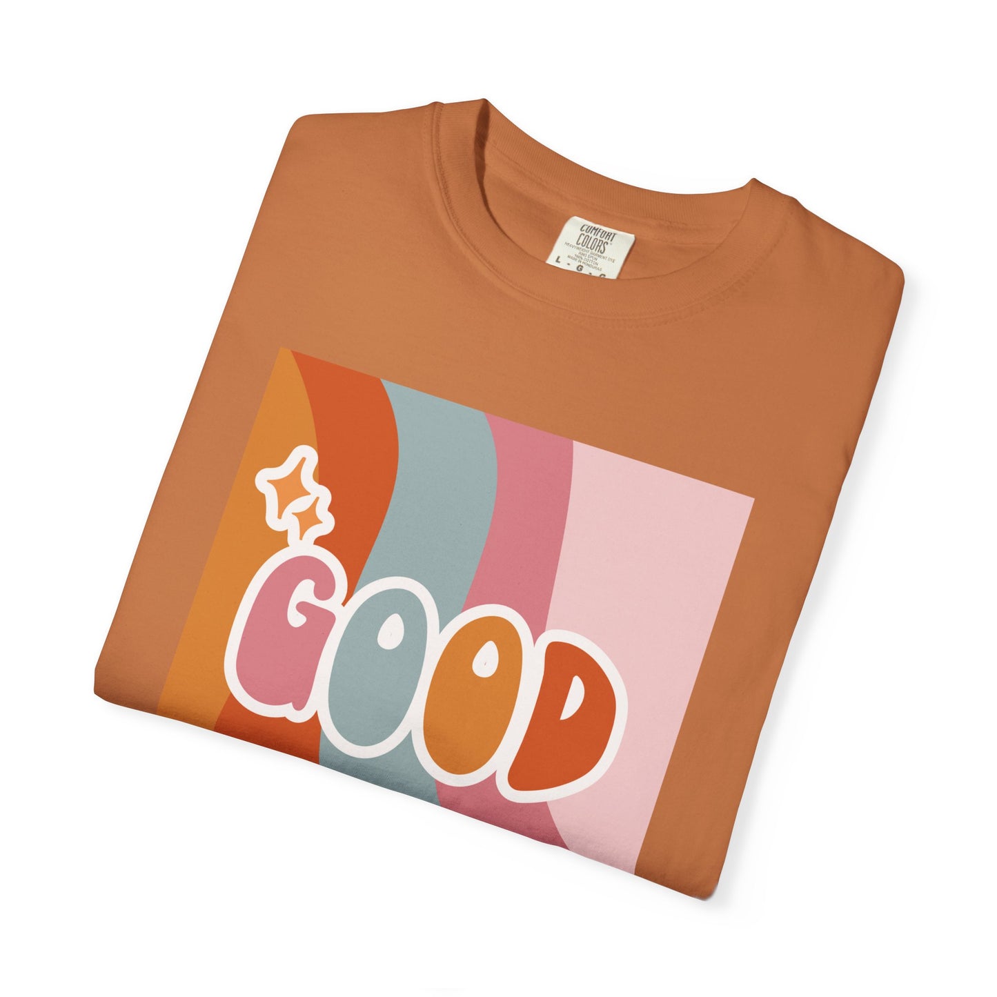 Good Vibes Unisex Garment-Dyed T-Shirt – Relaxed Fit Summer Tee
