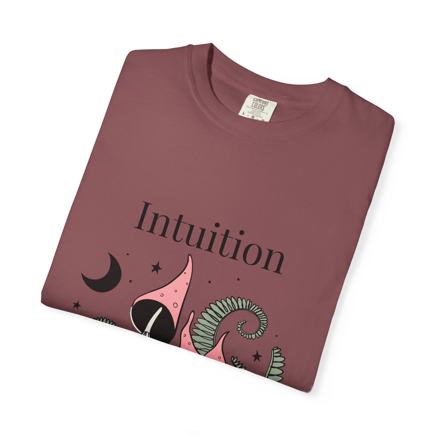 Intuition Unisex Garment-Dyed T-Shirt - Whimsical Nature Design