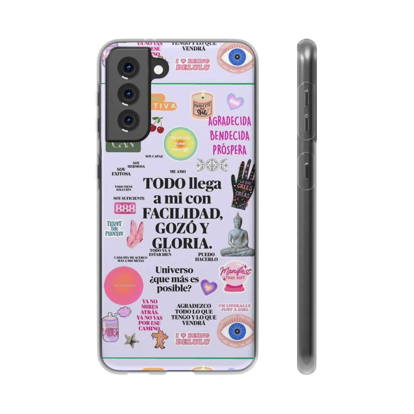 Positive Affirmation Flexi Cases for iPhone, Inspirational Phone Cover, Motivational Case, Gift for Her, Trendy Phone Protector