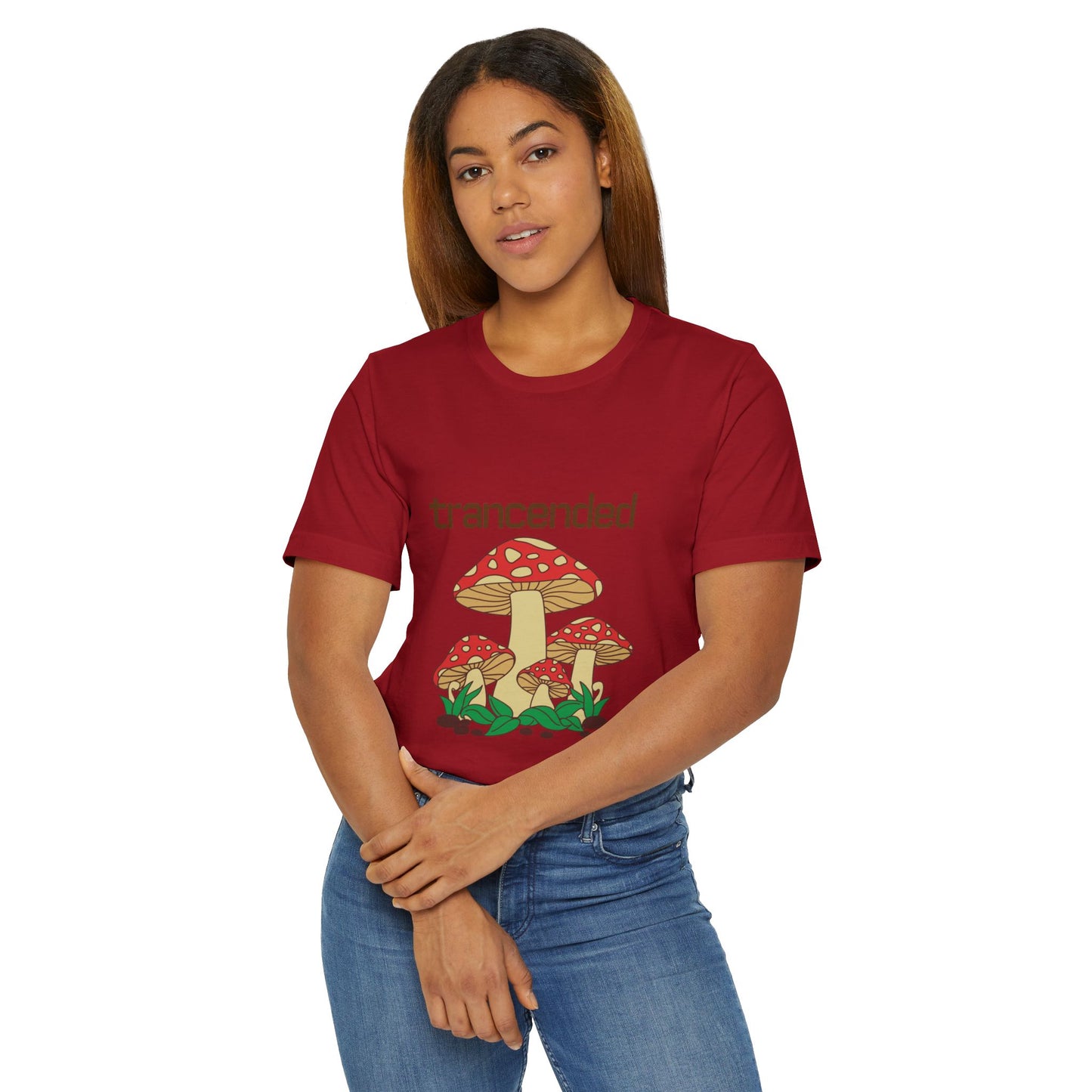 Trancended Mushroom Unisex Jersey T-Shirt - Nature Lovers Tee