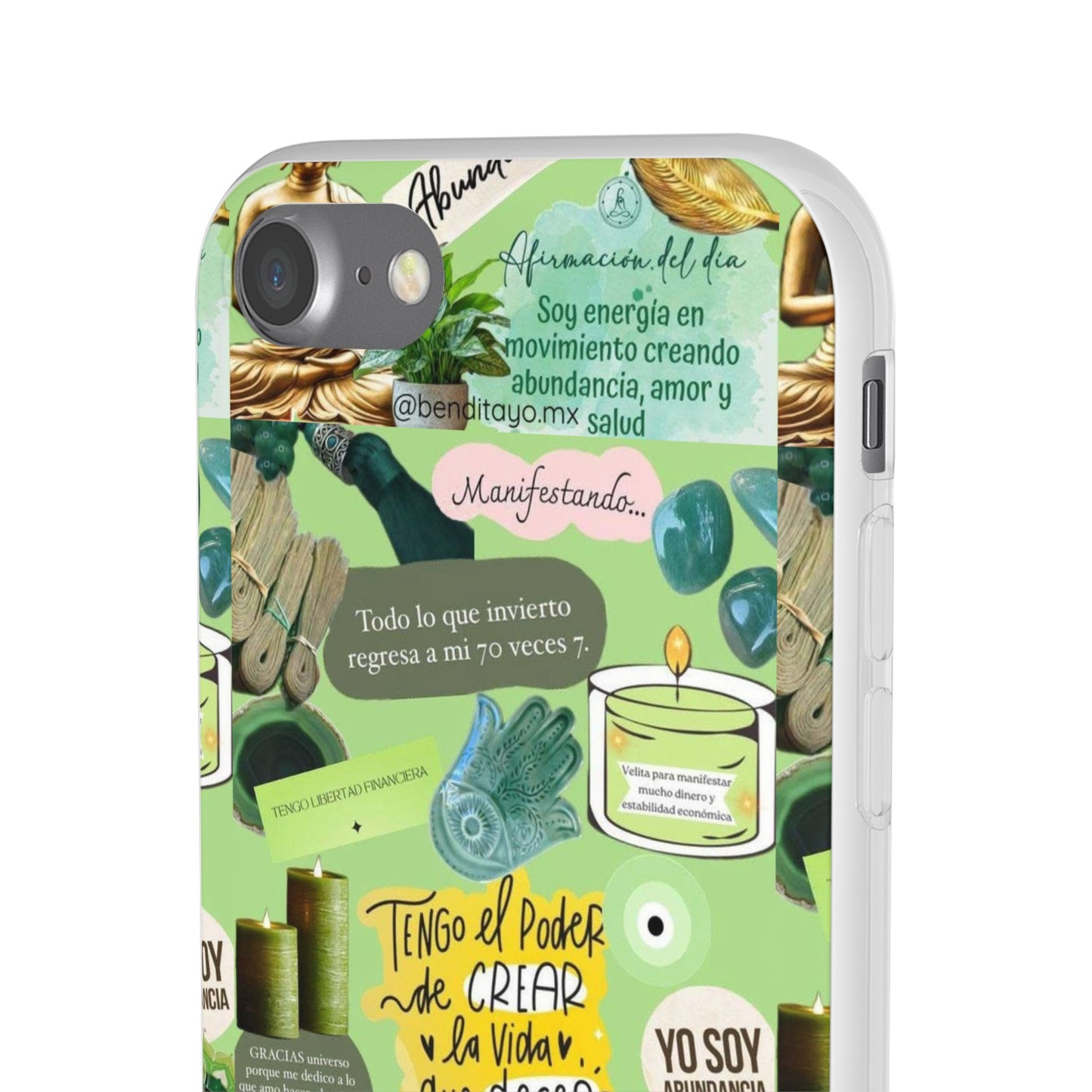 Vibrant Flexi Cases for Abundance Mindset | Phone Protection, Gift for Motivational Quotes, Spiritual Decor, Positive Vibes