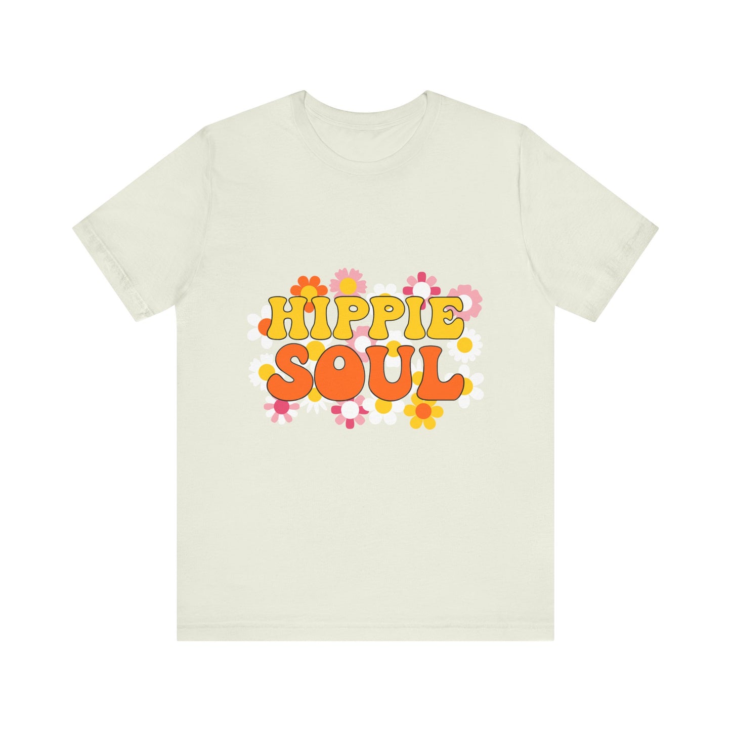 Hippie Soul Unisex Tee - Retro Floral Graphic T-Shirt for Free Spirits