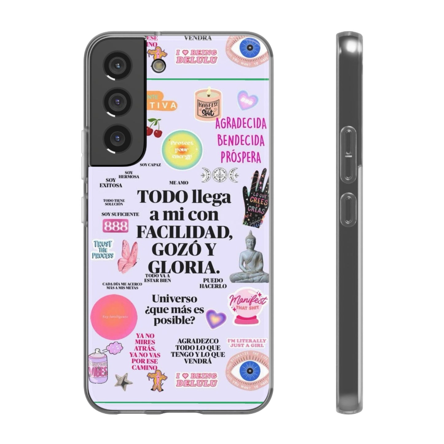 Positive Affirmation Flexi Cases for iPhone, Inspirational Phone Cover, Motivational Case, Gift for Her, Trendy Phone Protector