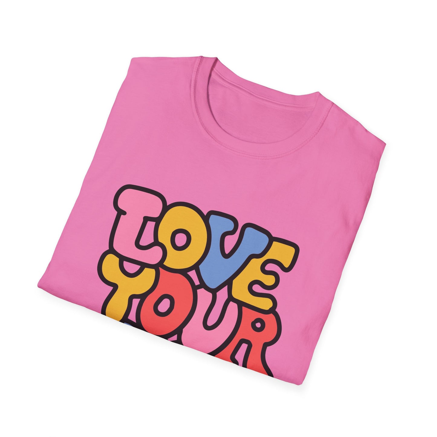 Inspirational Unisex Softstyle T-Shirt - 'Love Your Self'