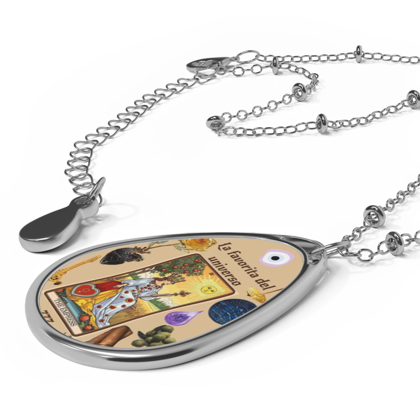 Elegant Oval Necklace with Unique Design, Charm Jewelry, Spiritual Gift, Fashion Statement, Personalized Pendant