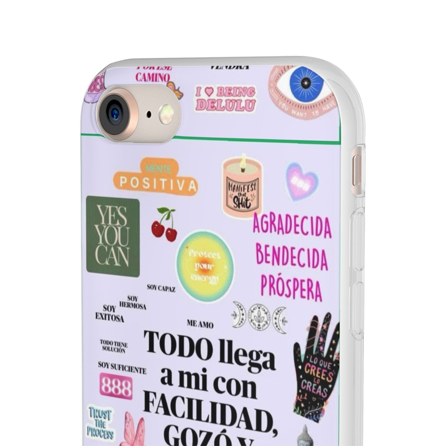 Positive Affirmation Flexi Cases for iPhone, Inspirational Phone Cover, Motivational Case, Gift for Her, Trendy Phone Protector