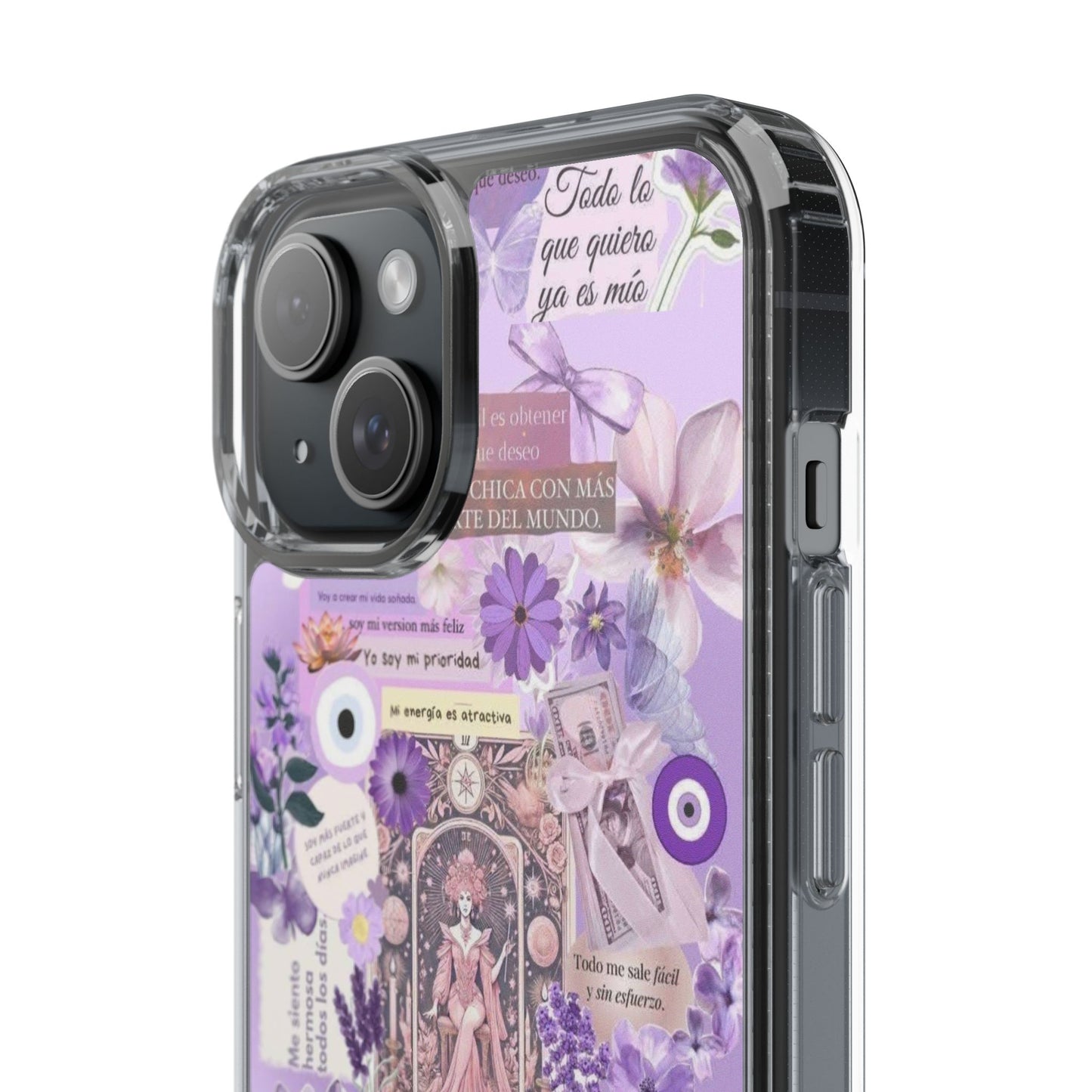 Beautiful Floral Phone Case, Clear Case, Cute Accessories, Gift for Her, Phone Protection, Trendy Tech