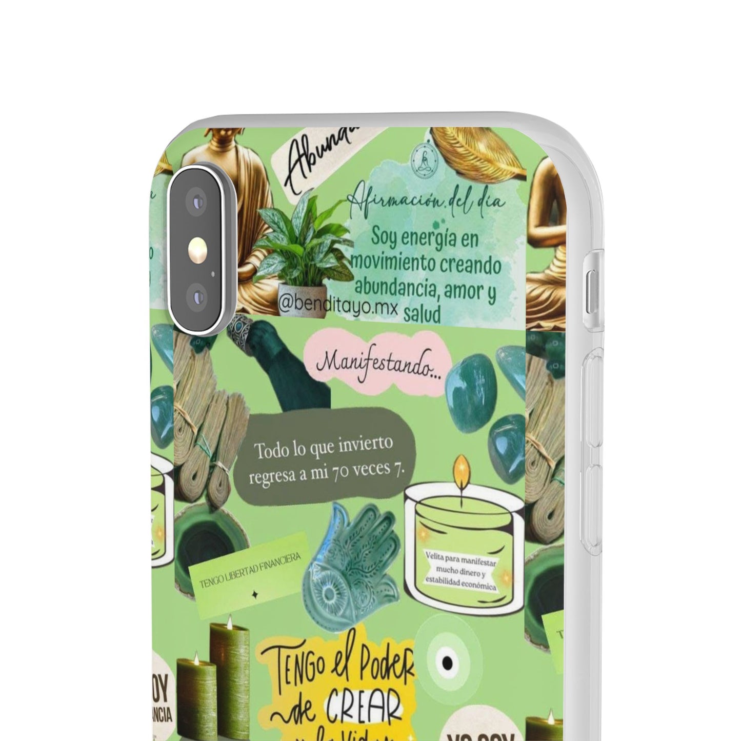 Vibrant Flexi Cases for Abundance Mindset | Phone Protection, Gift for Motivational Quotes, Spiritual Decor, Positive Vibes