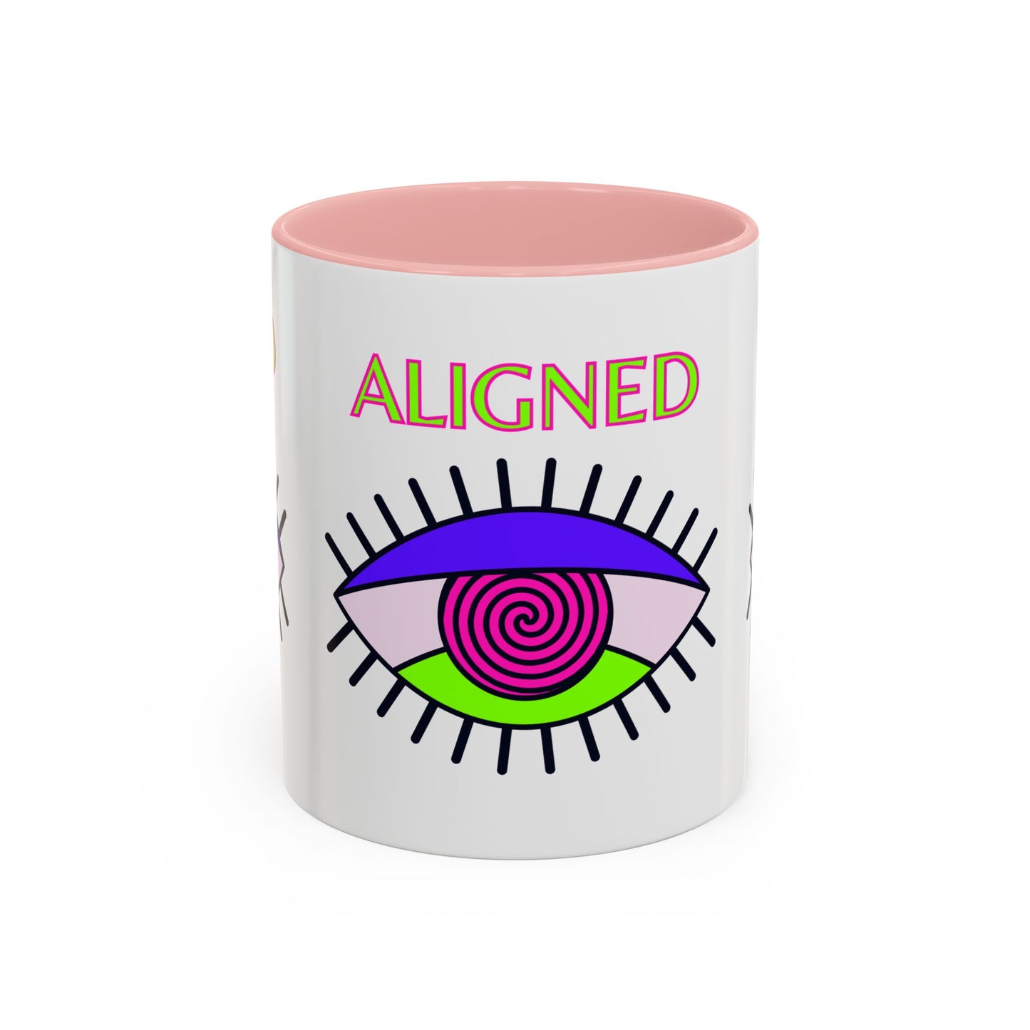 Aligned Eye Accent Coffee Mug - Inspirational Gift, Unique Artwork, Home Decor, Mindfulness Mug, Boho Style
