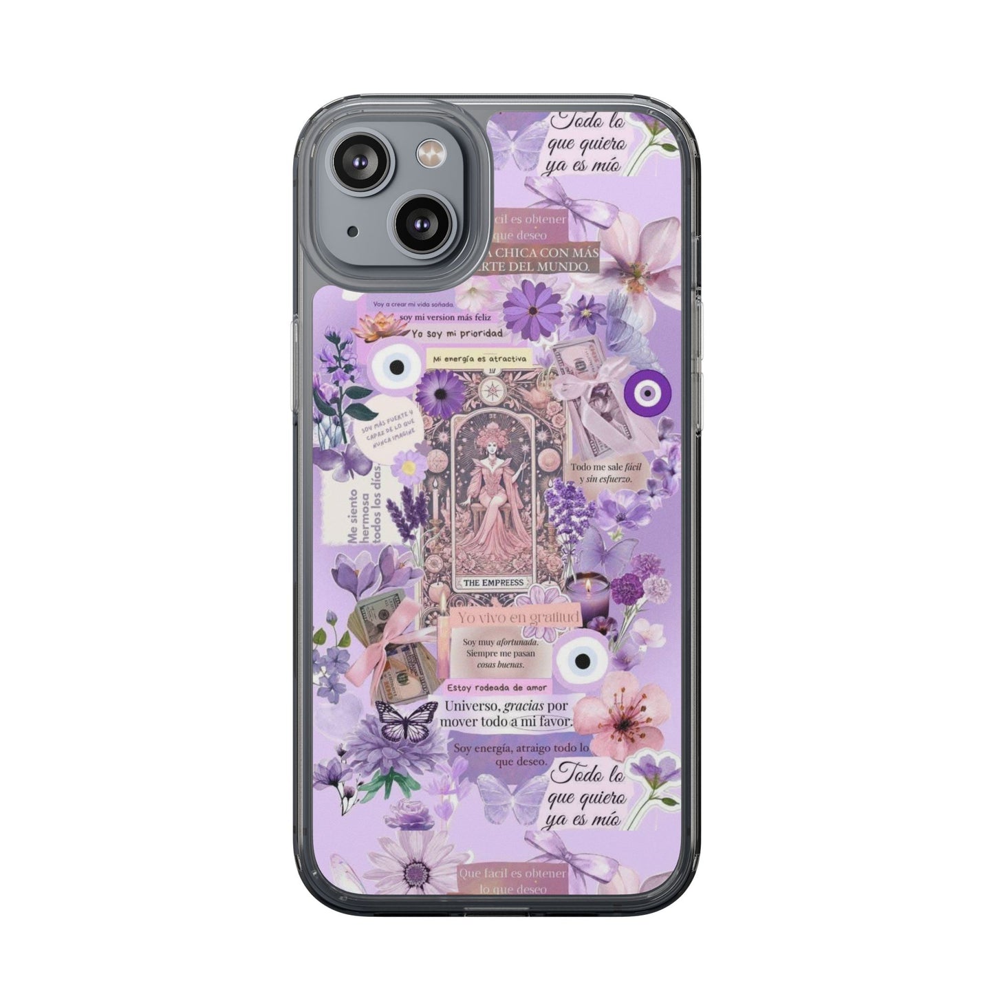 Beautiful Floral Phone Case, Clear Case, Cute Accessories, Gift for Her, Phone Protection, Trendy Tech