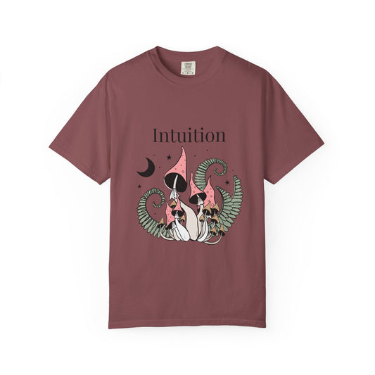 Intuition Unisex Garment-Dyed T-Shirt - Whimsical Nature Design