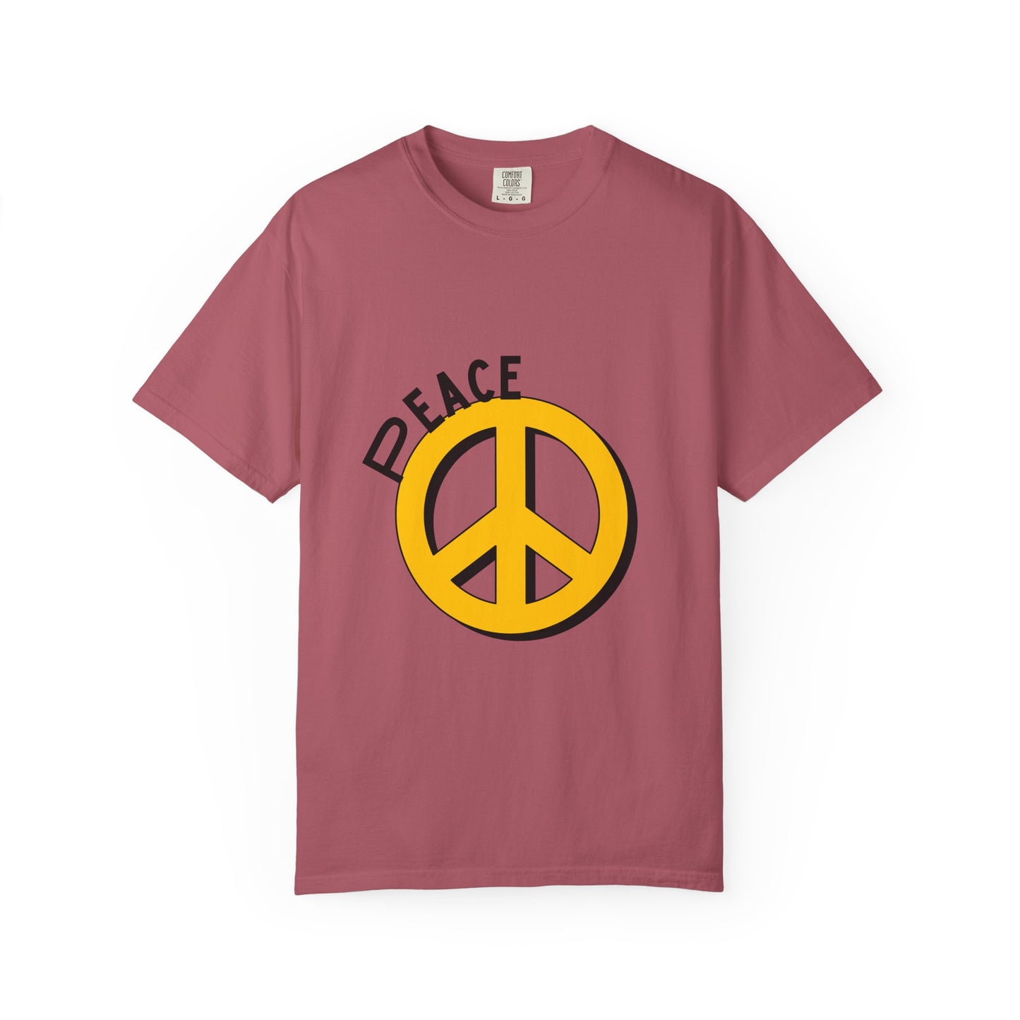 Peace Graphic Unisex T-Shirt - Garment-Dyed White Tee for Casual Vibes