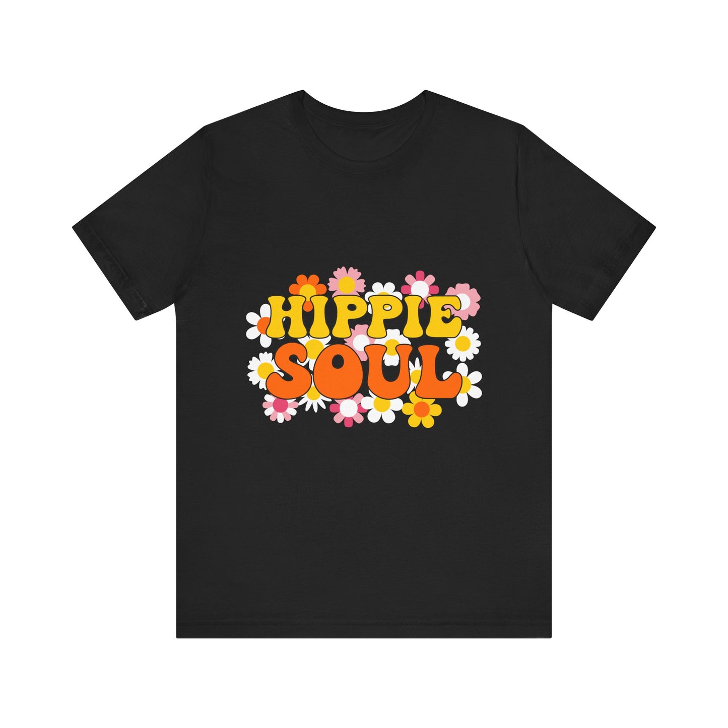 Hippie Soul Unisex Tee - Retro Floral Graphic T-Shirt for Free Spirits