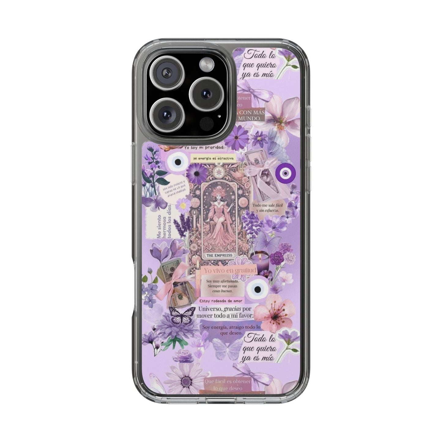 Beautiful Floral Phone Case, Clear Case, Cute Accessories, Gift for Her, Phone Protection, Trendy Tech