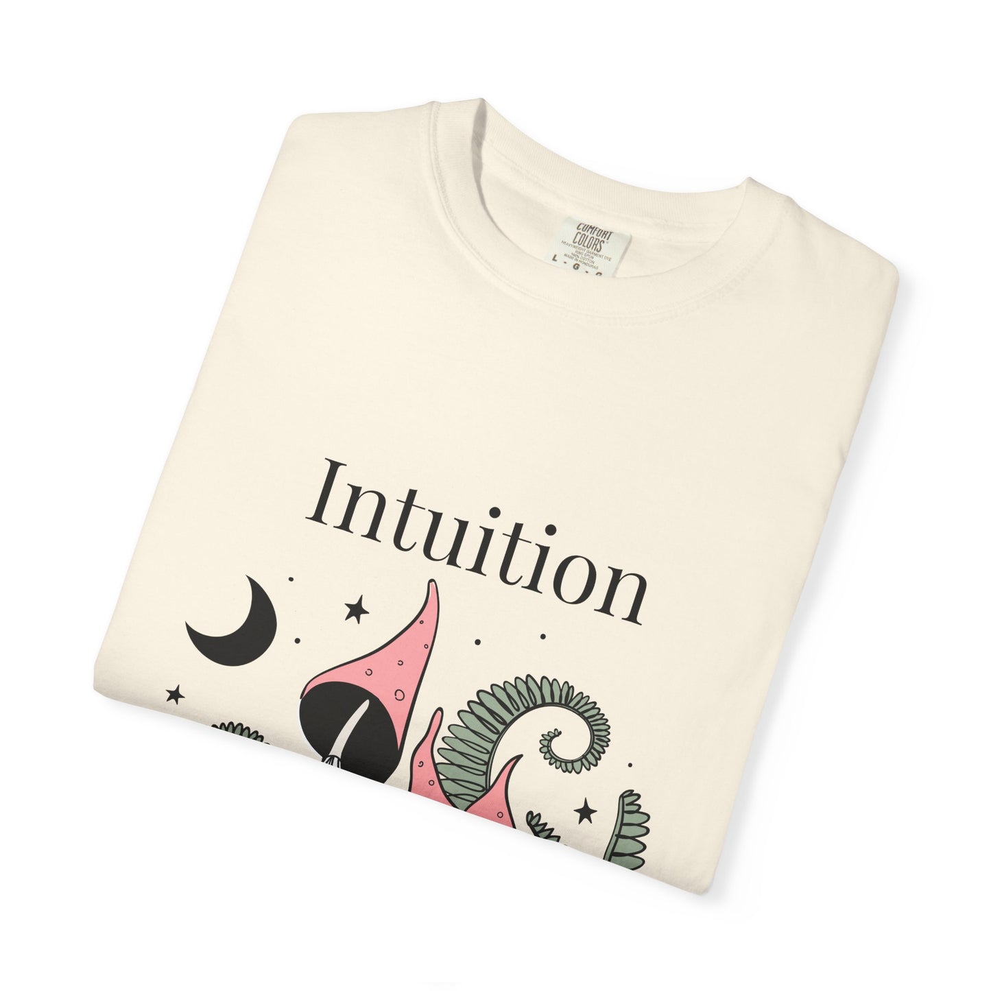 Intuition Unisex Garment-Dyed T-Shirt - Whimsical Nature Design