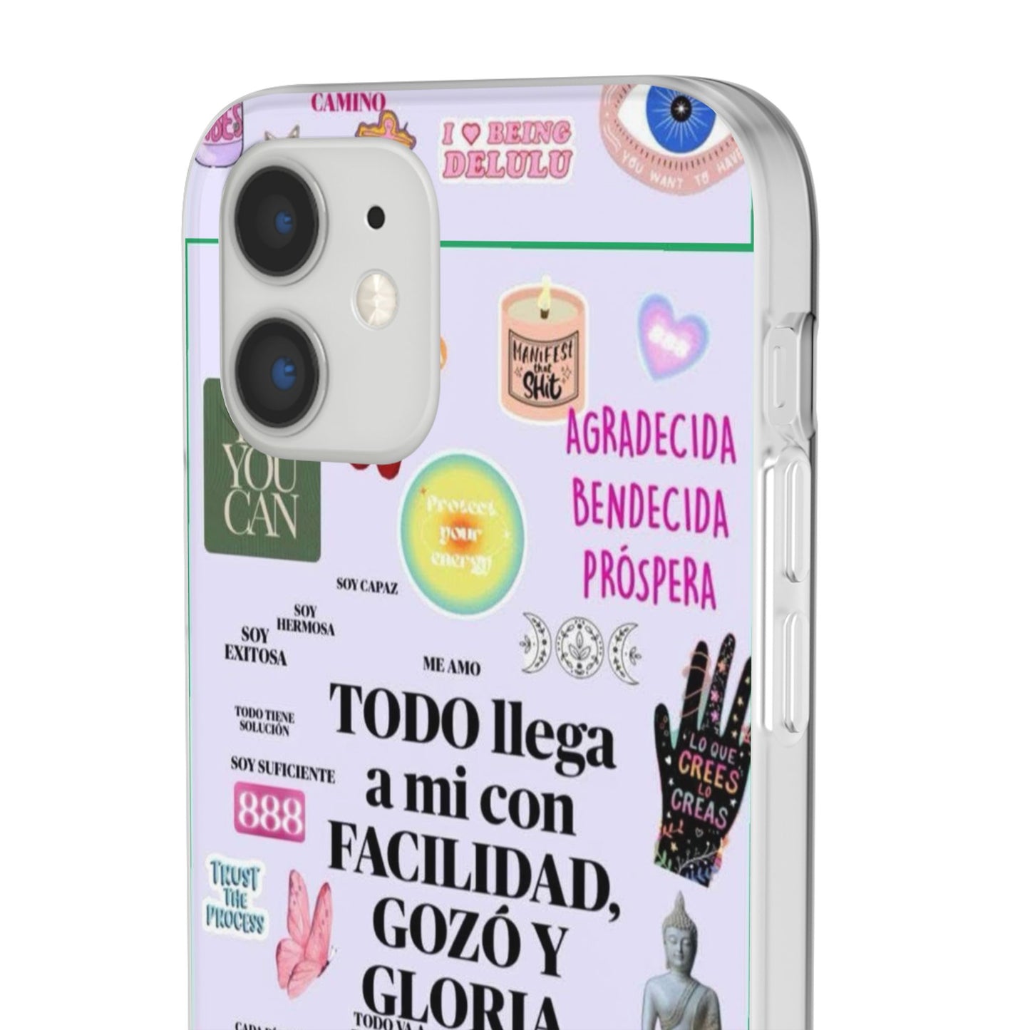 Positive Affirmation Flexi Cases for iPhone, Inspirational Phone Cover, Motivational Case, Gift for Her, Trendy Phone Protector