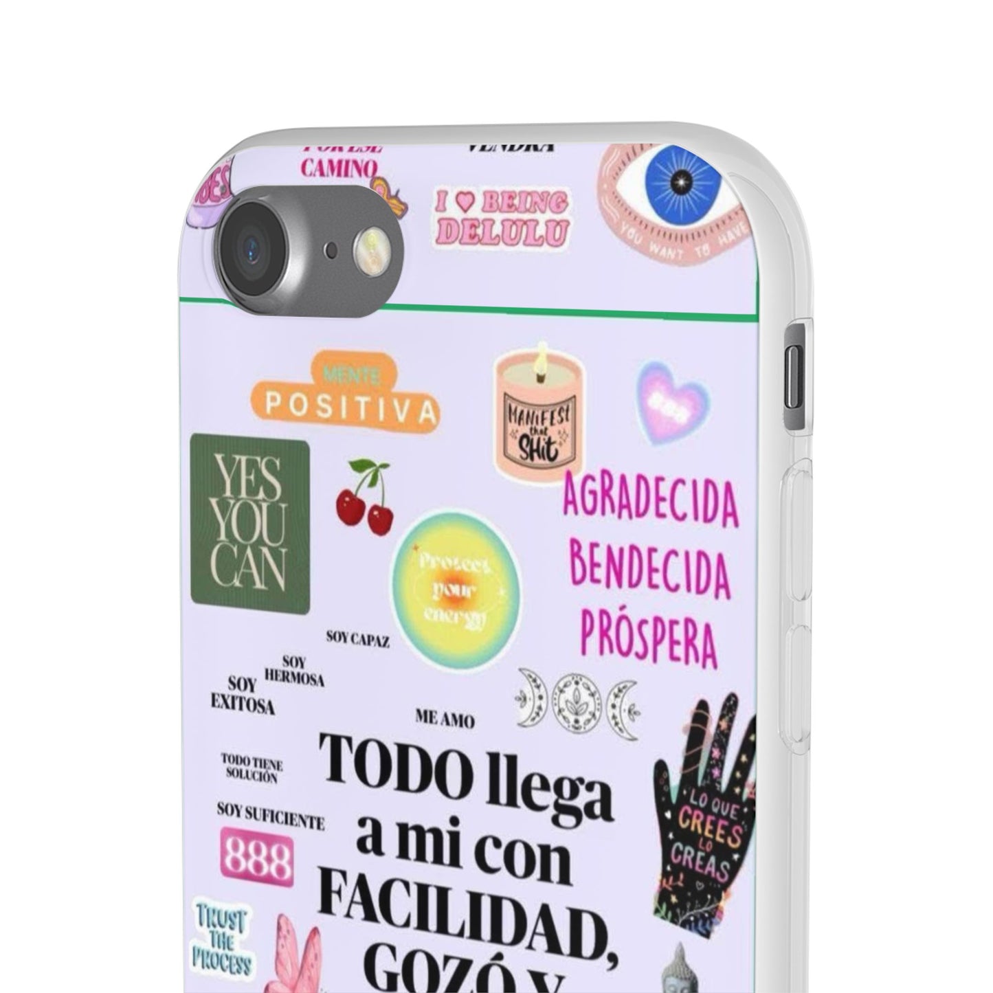 Positive Affirmation Flexi Cases for iPhone, Inspirational Phone Cover, Motivational Case, Gift for Her, Trendy Phone Protector