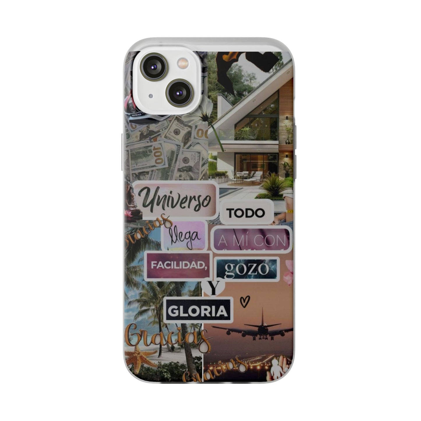 Vibrant Flexi Phone Case with Inspirational Quotes, Bohemian Style, Perfect Gift for Friends, Travelers, Birthdays, Everyday Use