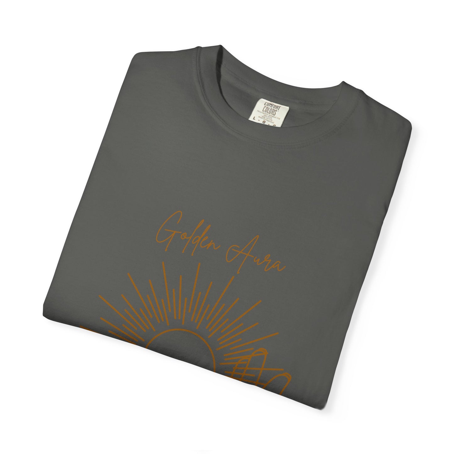 Golden Aura Unisex Garment-Dyed T-shirt - Bohemian Vibes for Mindfulness & Self-Care