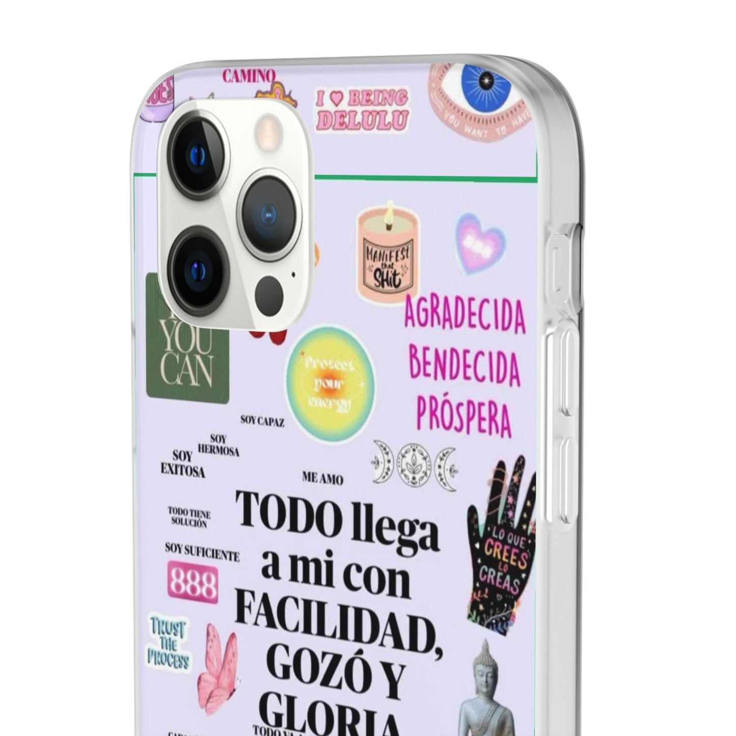 Positive Affirmation Flexi Cases for iPhone, Inspirational Phone Cover, Motivational Case, Gift for Her, Trendy Phone Protector