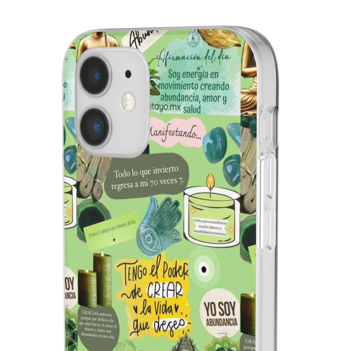 Vibrant Flexi Cases for Abundance Mindset | Phone Protection, Gift for Motivational Quotes, Spiritual Decor, Positive Vibes