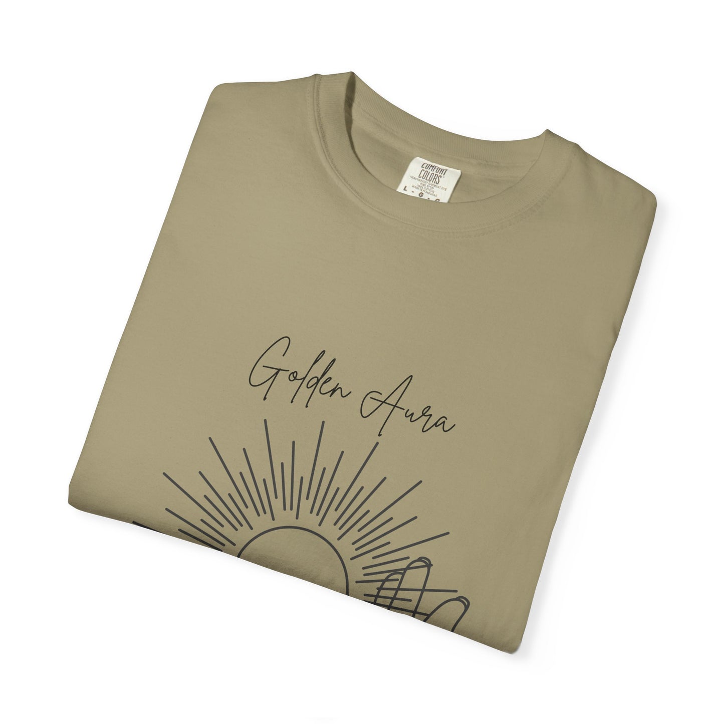 Golden Aura Unisex Garment-Dyed T-Shirt | Spiritual & Inspirational Tee | Perfect for Meditation & Mindfulness Gifts