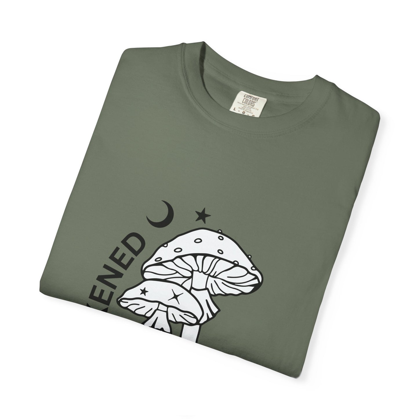 Unisex Garment-Dyed T-Shirt - "Awakened" Mushroom Design for Nature Lovers