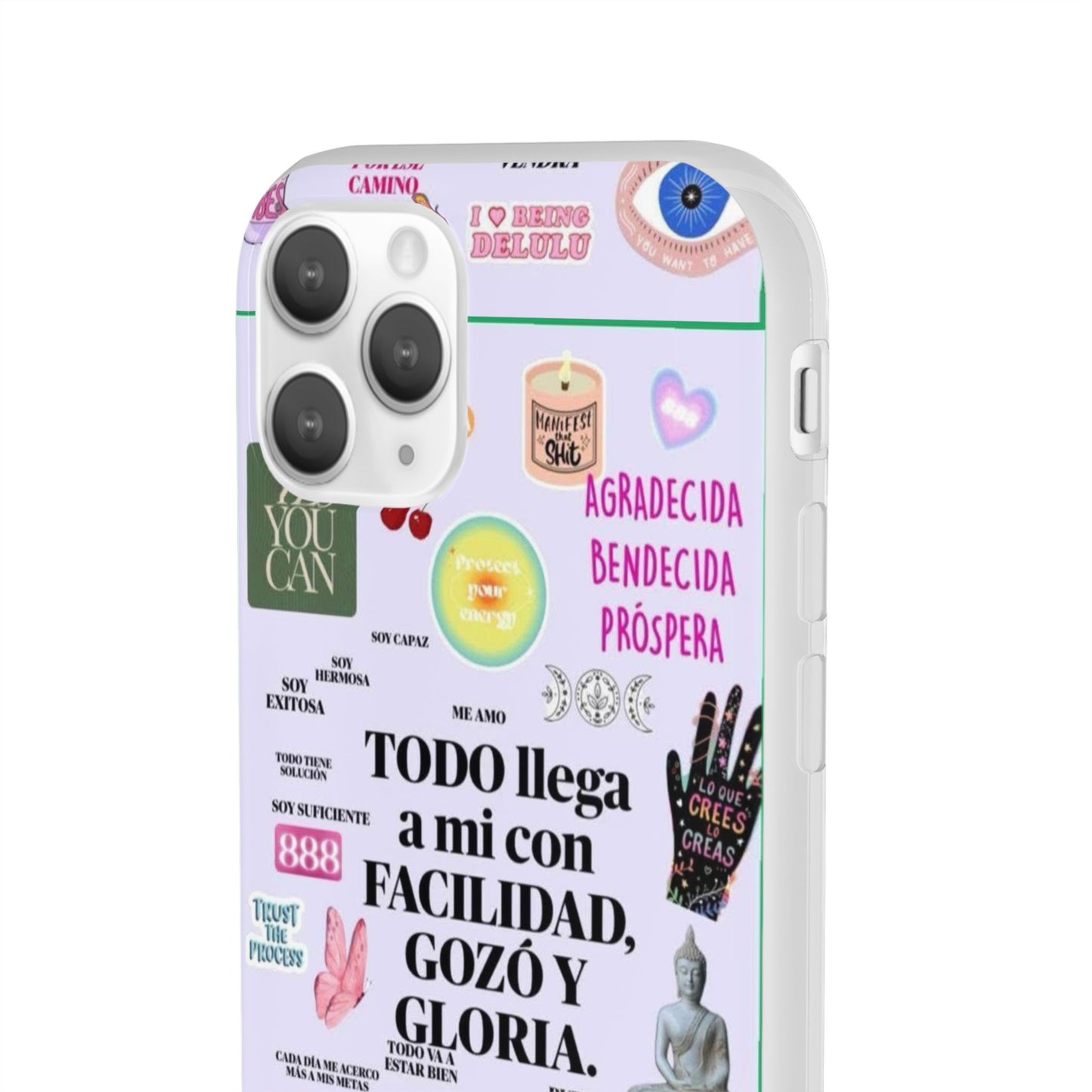 Positive Affirmation Flexi Cases for iPhone, Inspirational Phone Cover, Motivational Case, Gift for Her, Trendy Phone Protector