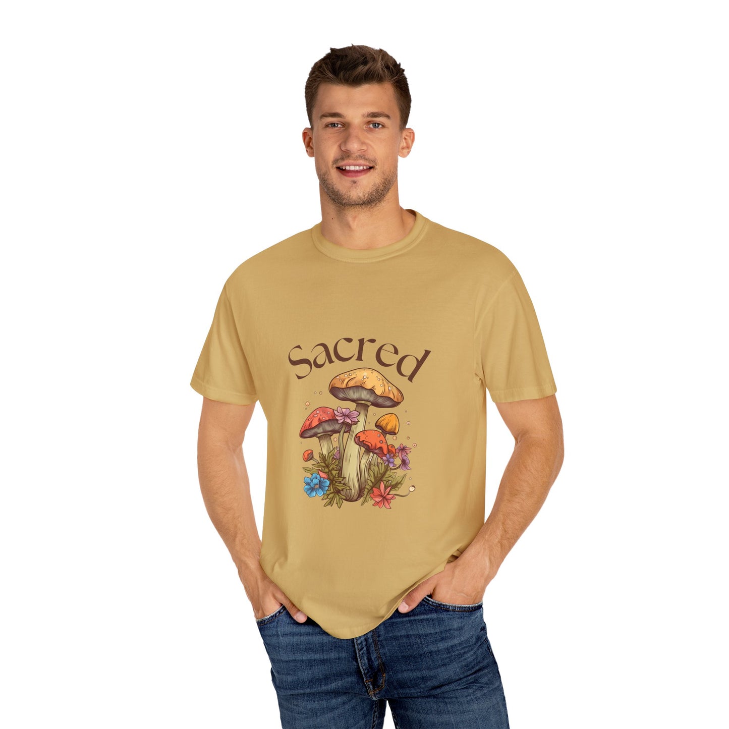 Sacred Mushroom Unisex Garment-Dyed T-Shirt