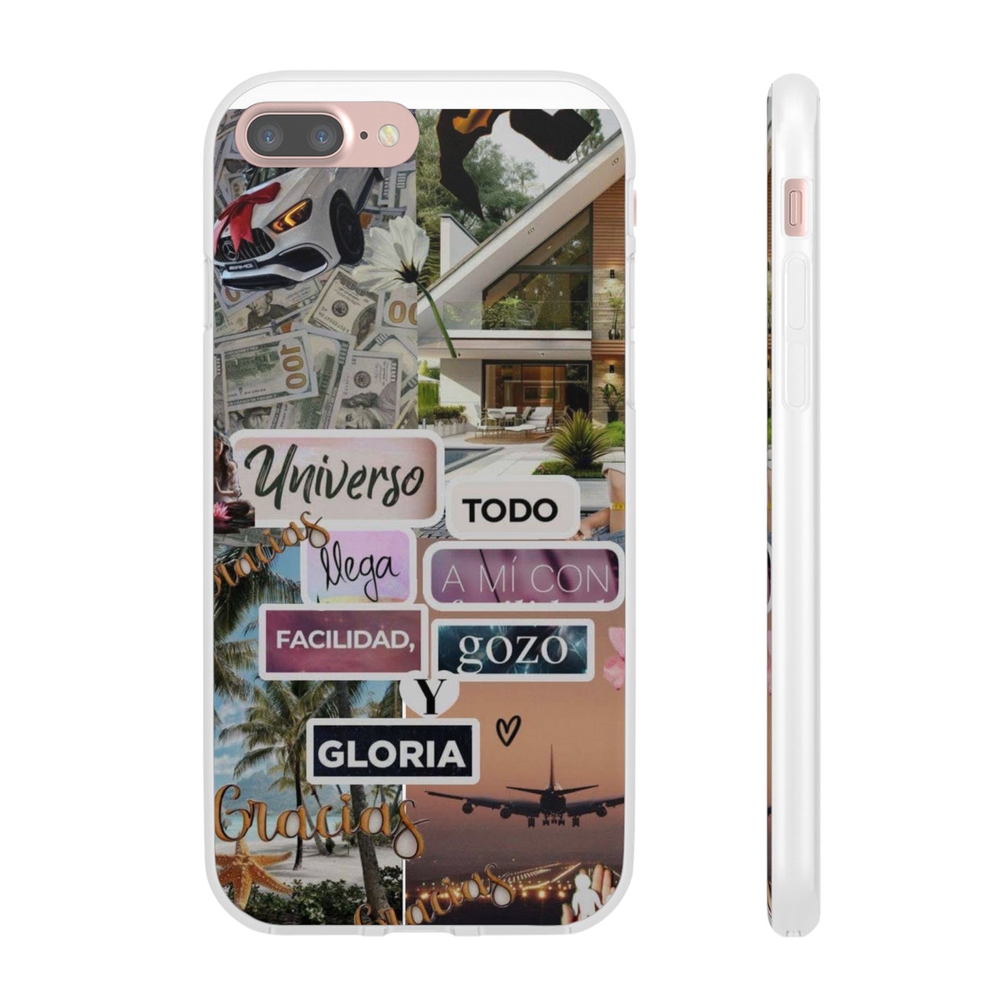 Vibrant Flexi Phone Case with Inspirational Quotes, Bohemian Style, Perfect Gift for Friends, Travelers, Birthdays, Everyday Use