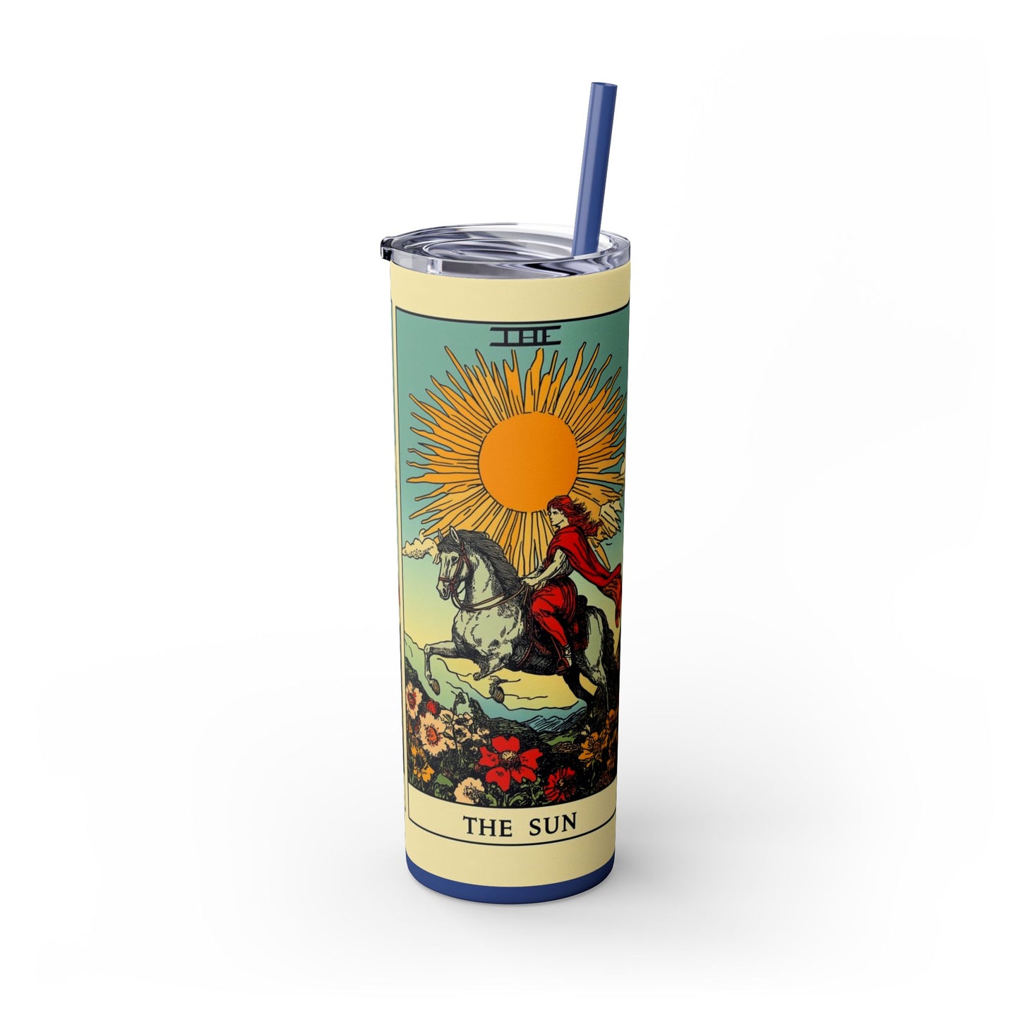 Sunshine Unicorn Skinny Tumbler, 20oz | Gift for Unicorn Lovers, Travel Cup, Reusable Straw, Summer Drinkware, Birthday Gift