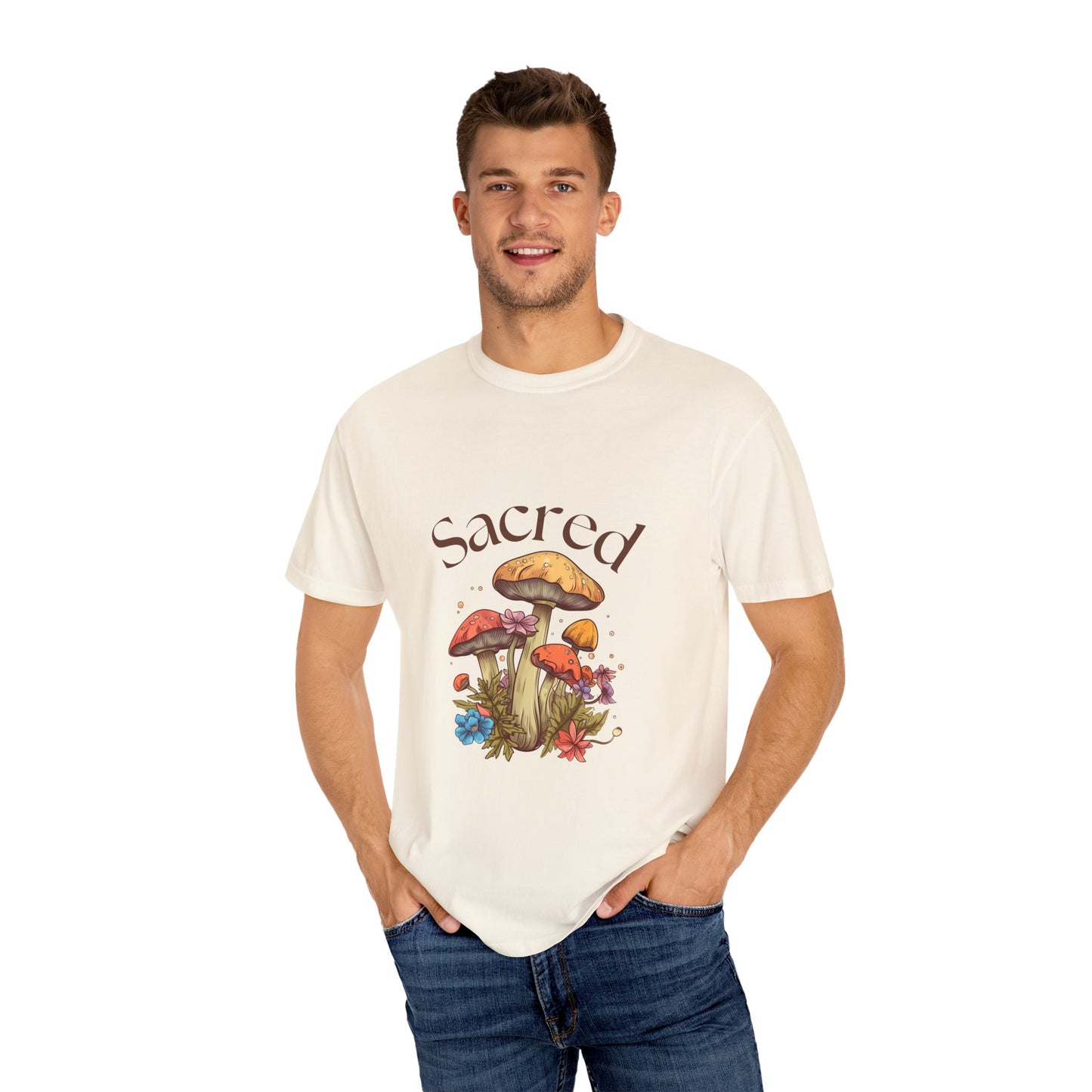 Sacred Mushroom Unisex Garment-Dyed T-Shirt