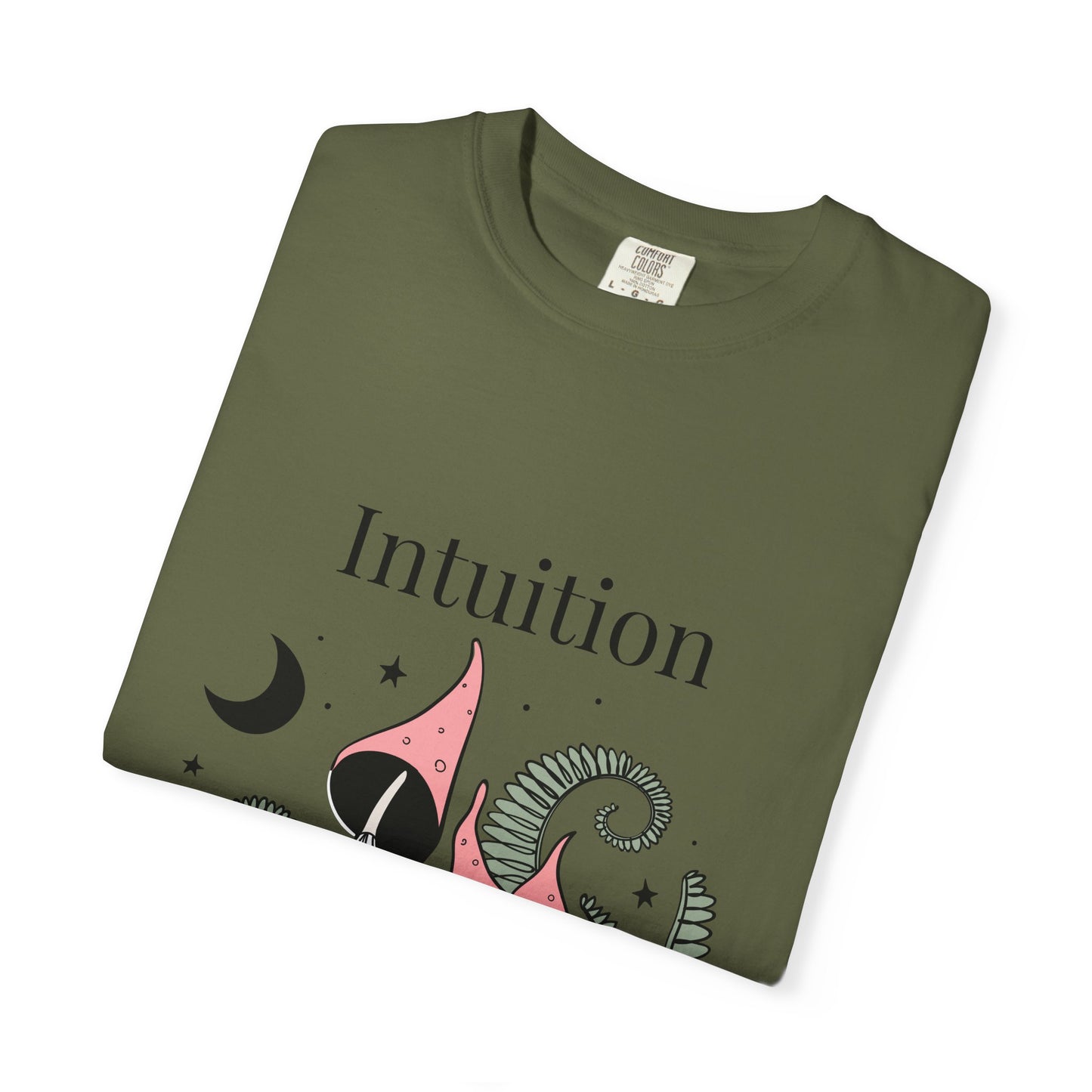Intuition Unisex Garment-Dyed T-Shirt - Whimsical Nature Design