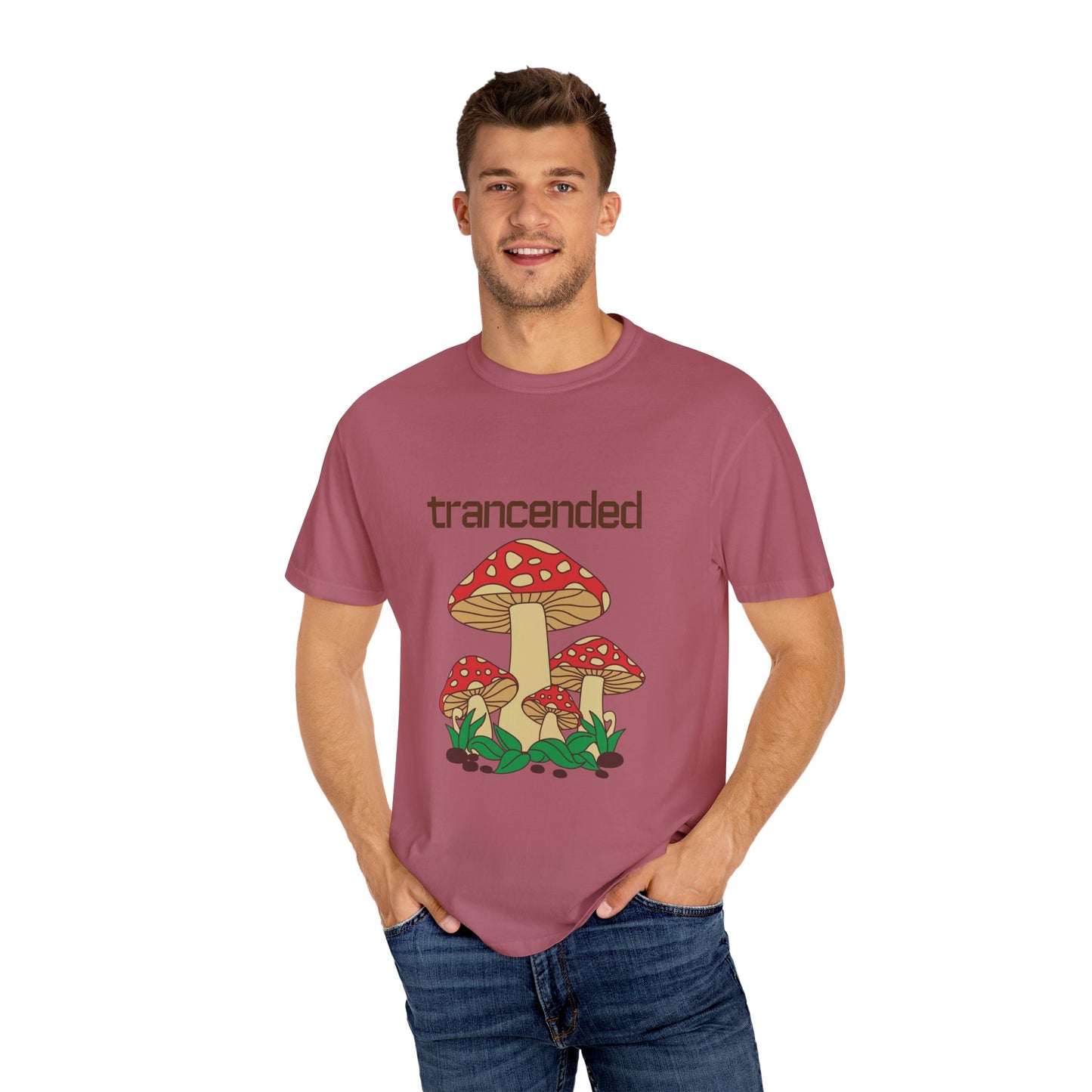 Trancended Mushroom Unisex Garment-Dyed T-Shirt
