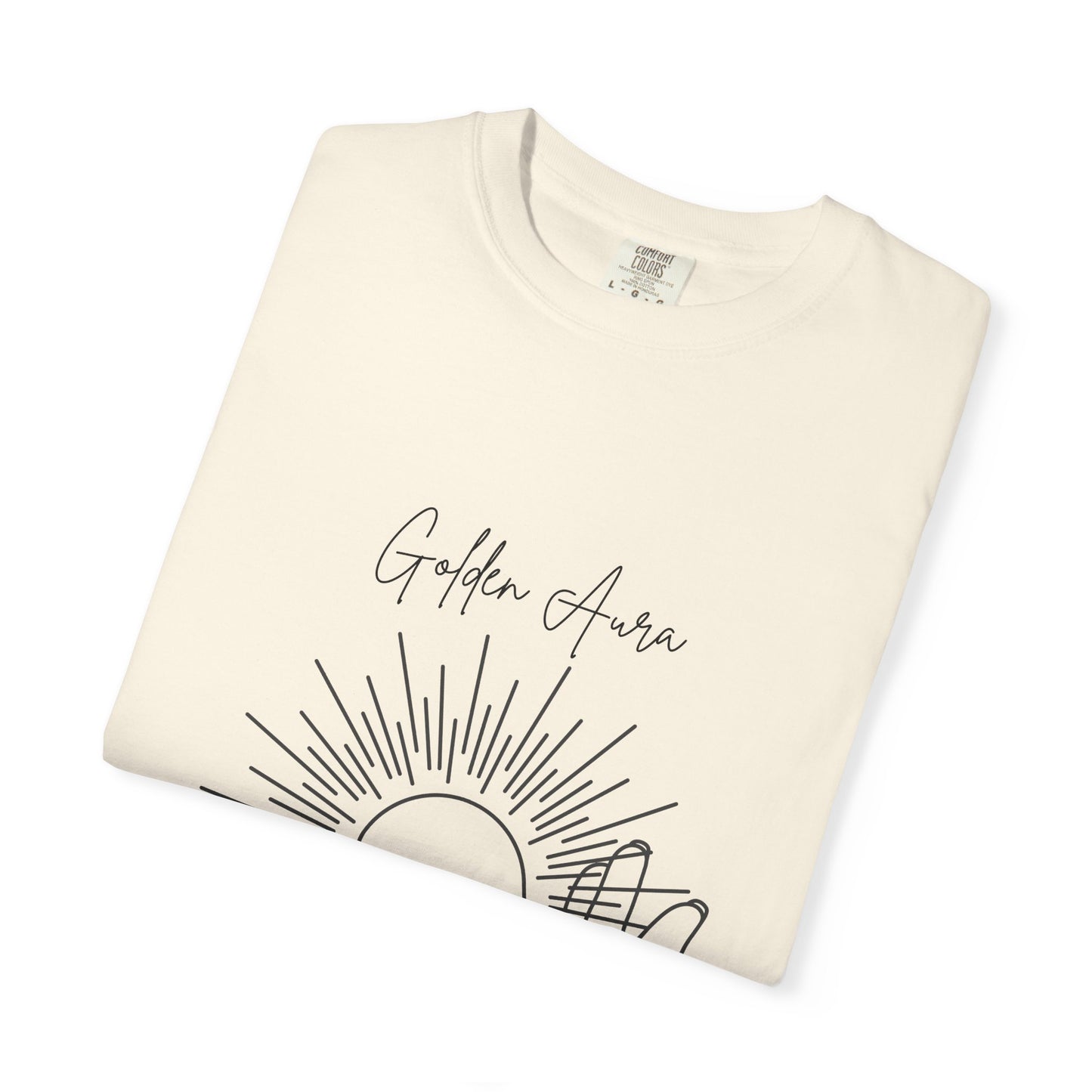 Golden Aura Unisex Garment-Dyed T-Shirt | Spiritual & Inspirational Tee | Perfect for Meditation & Mindfulness Gifts