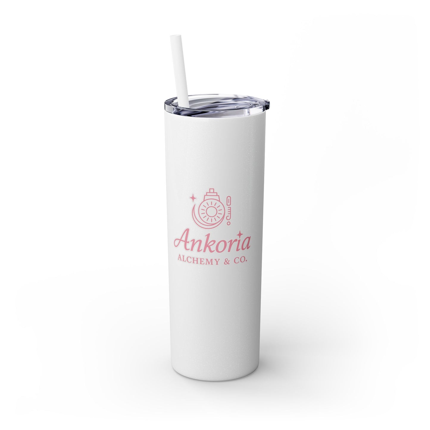 Ankoria signature collection Elegant Custom Skinny Tumbler with Straw | 20oz - Perfect for Every Occasion