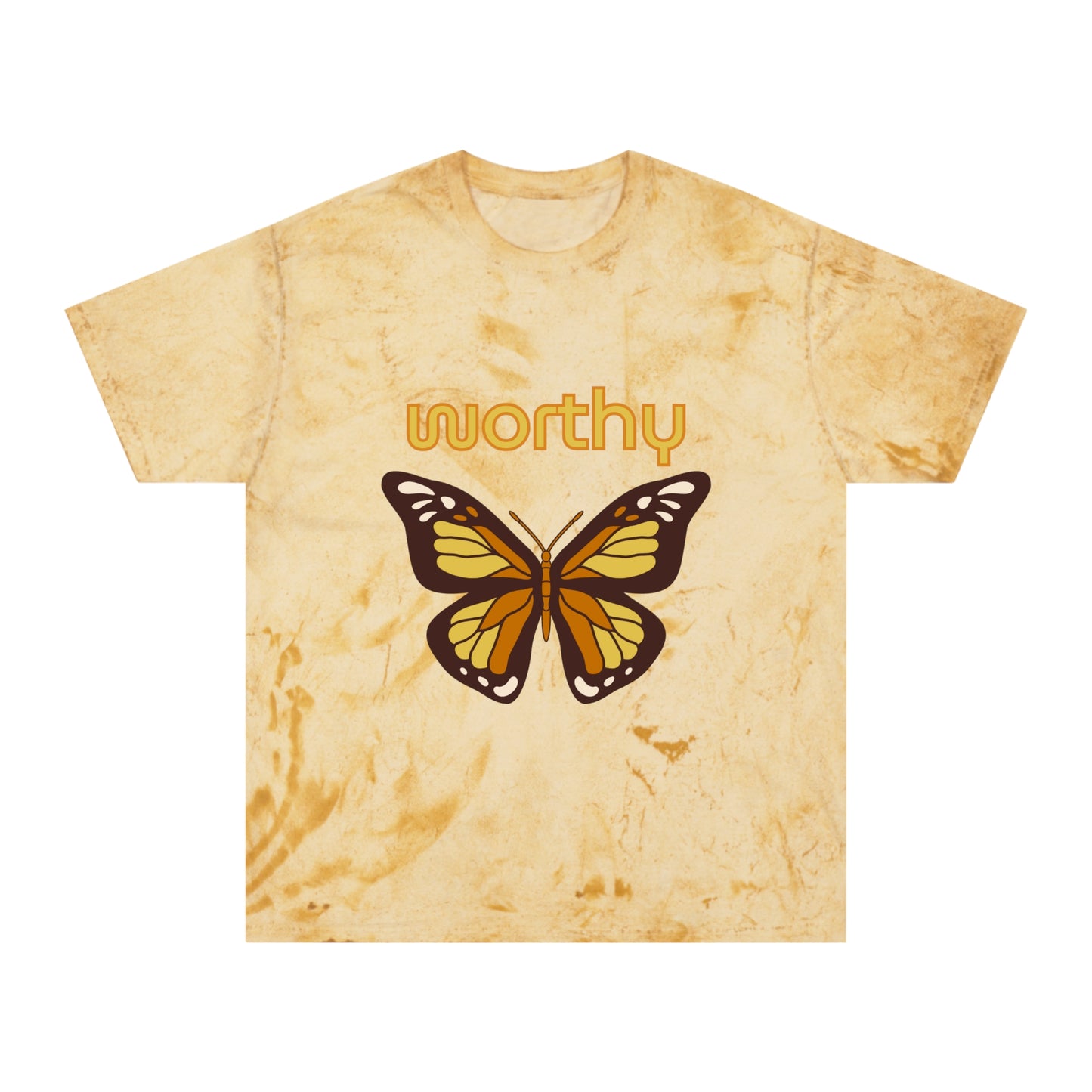 Worthy Butterfly Unisex Color Blast T-Shirt | Positive Vibes Apparel
