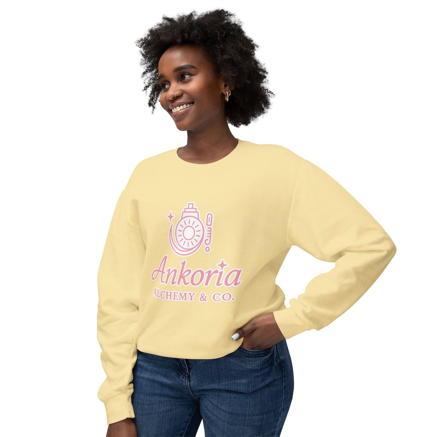 Unisex Lightweight Crewneck Sweatshirt - Inspirational Alchemy Design